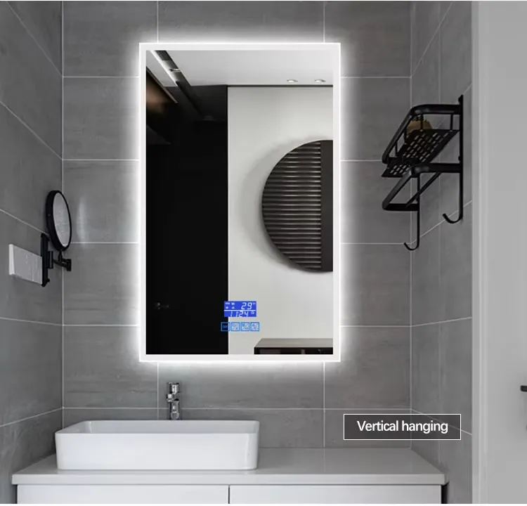 מראת LED מודרנית עם תאורה אחורית לשידת איפור