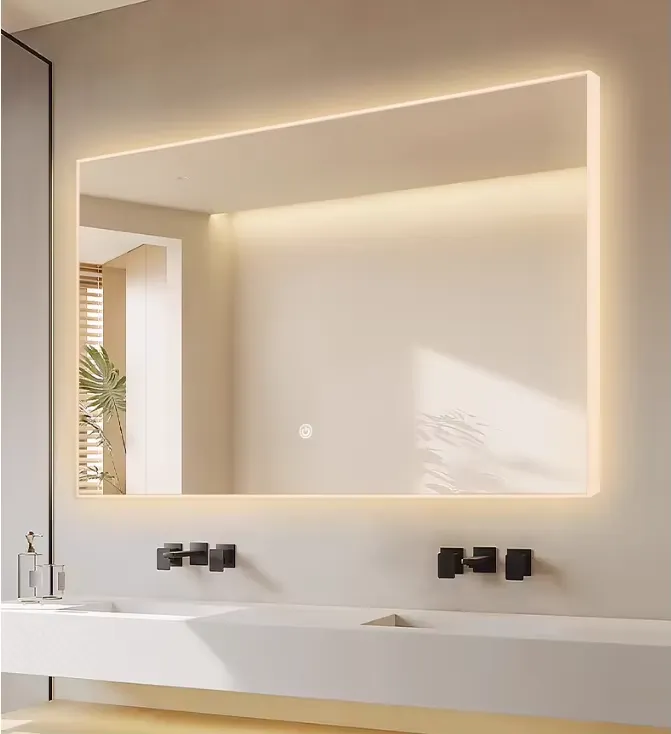 מראת LED פרימיום לשידת איפור עם מסגרת אקרילית