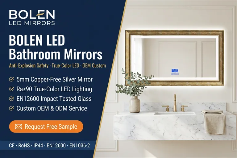Luxury Smart LED Bathroom Mirror with Anti-Fog & Backlit Lighting