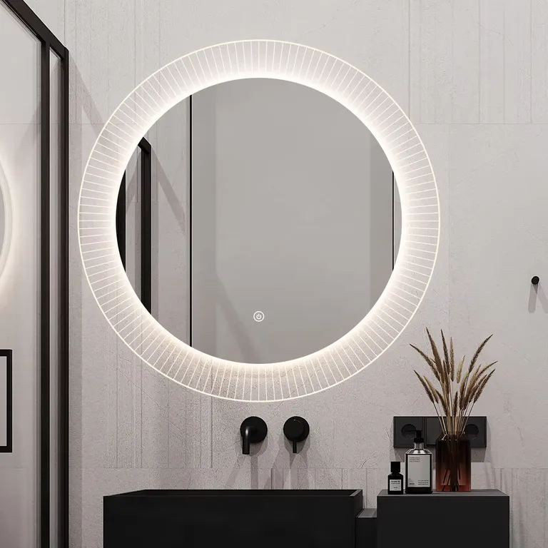 מראת LED עם מסגרת אקרילית שקופה