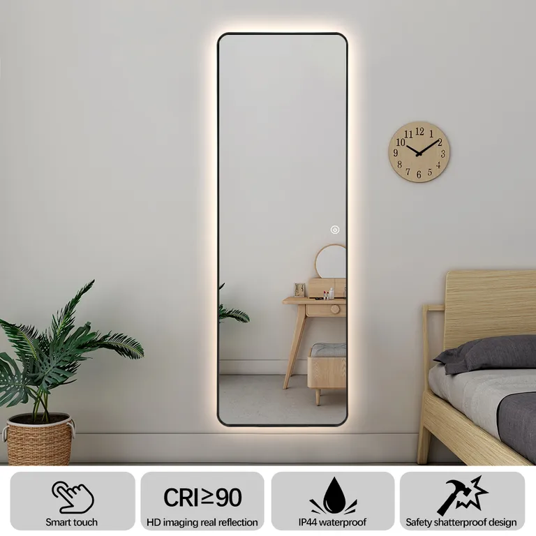 Aluminum Frame LED Full Length Mirror