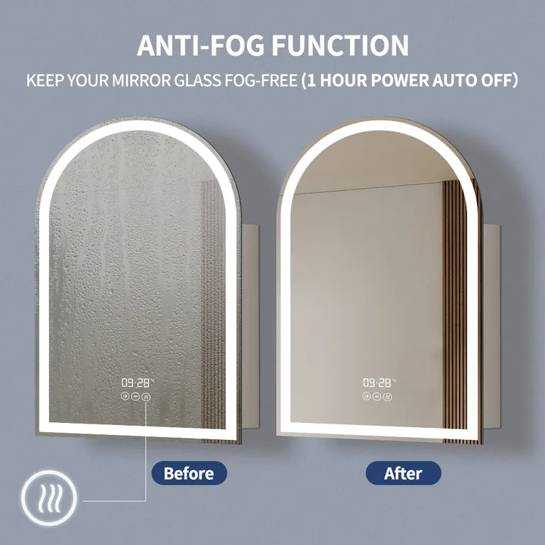 Arch Backlit LED Mirror Cabinet Bathroom Vanity