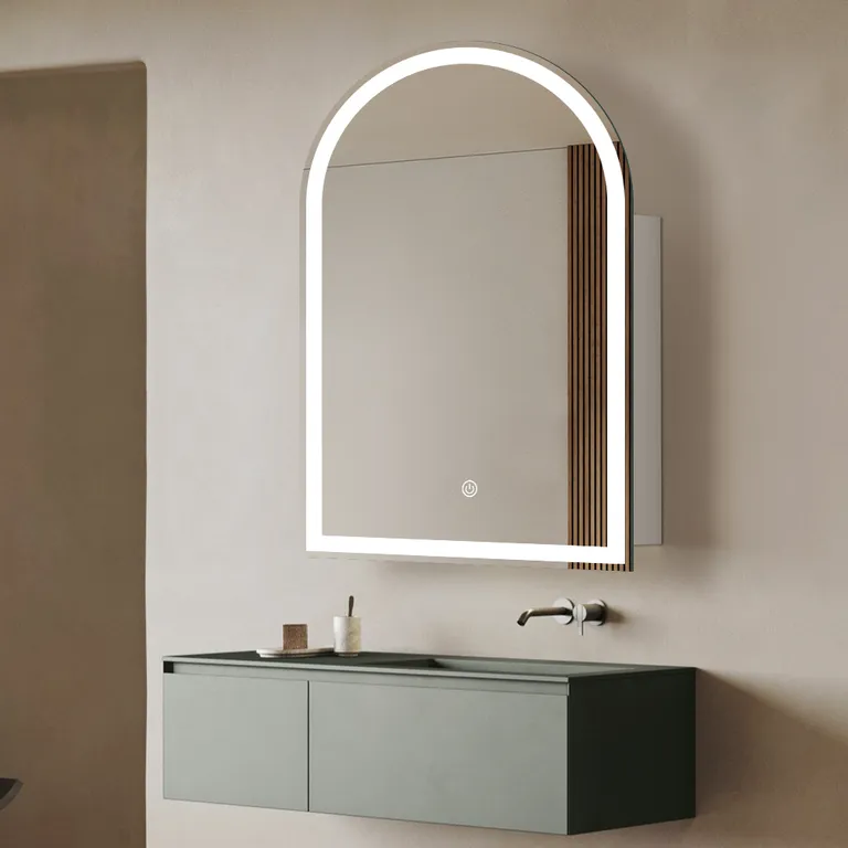 Arch Backlit LED Mirror Cabinet Bathroom Vanity
