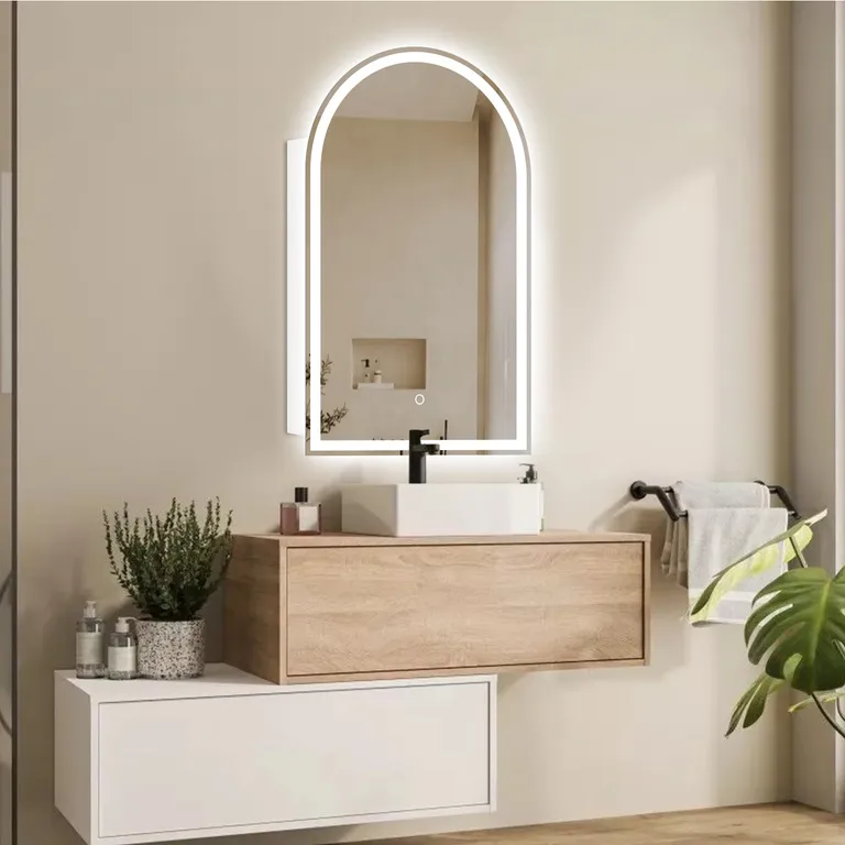 Arch Backlit LED Mirror Cabinet Bathroom Vanity