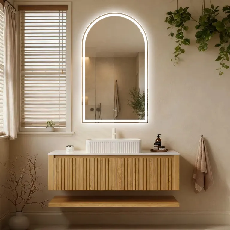 Arch Backlit LED Mirror Cabinet Bathroom Vanity