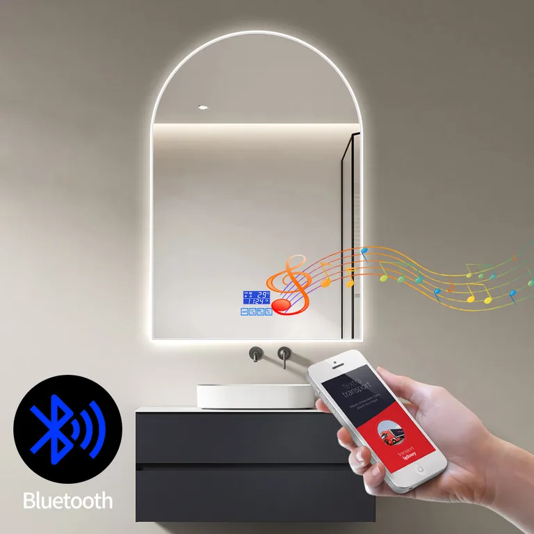 מראת LED קשתית עם מסגרת אקרילית