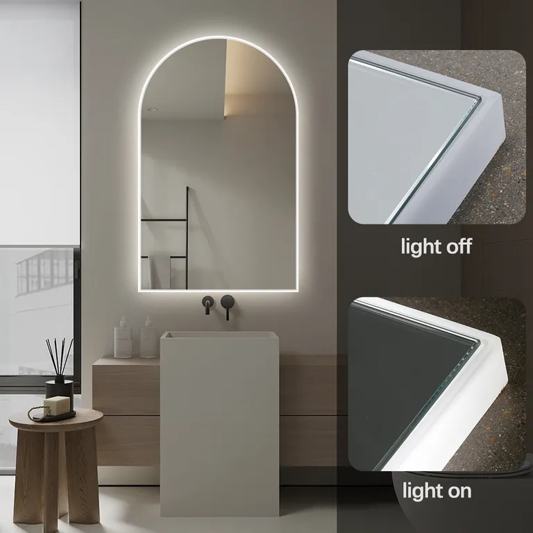 מראת LED קשתית עם מסגרת אקרילית