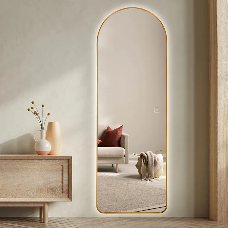 Arched Aluminium Framed Full Length Dressing Mirror