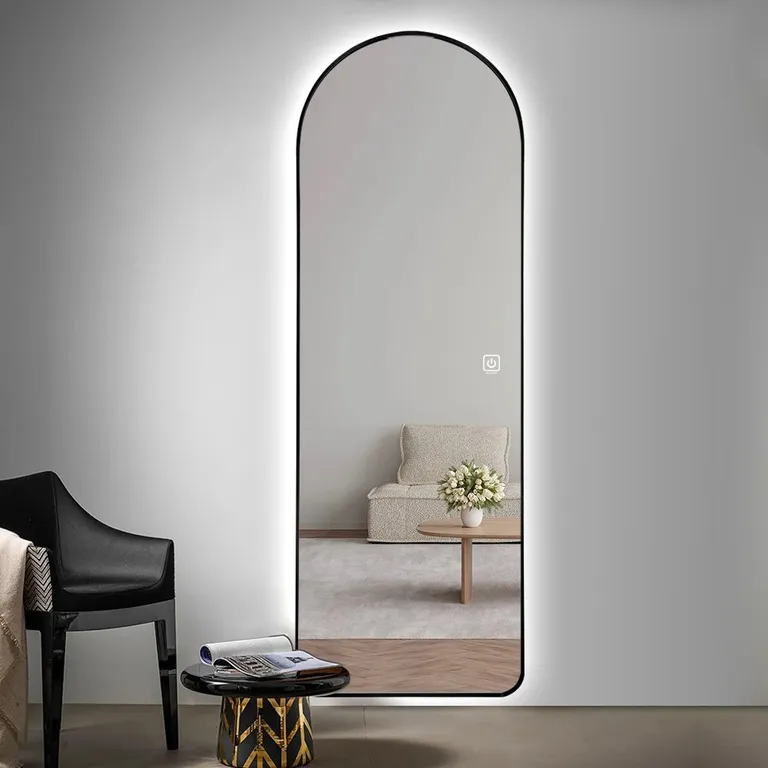 Arched Aluminium Framed Full Length Dressing Mirror