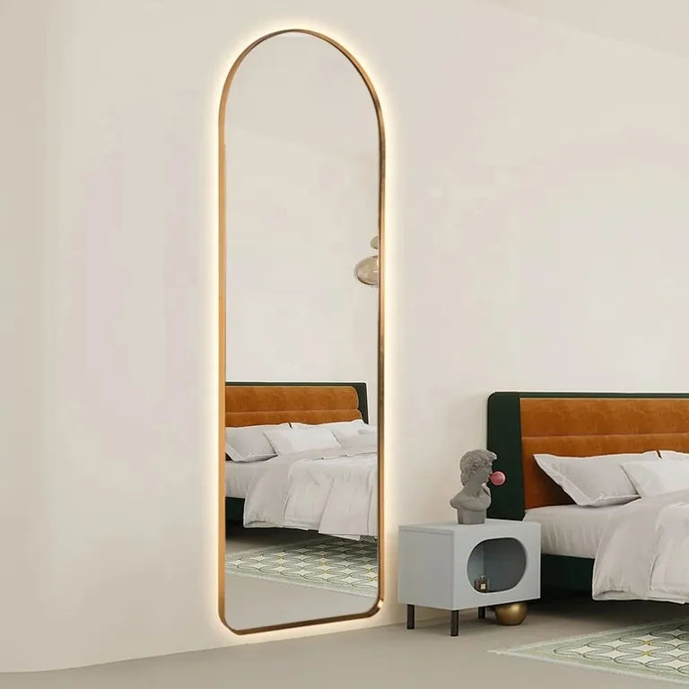 Arched Aluminium Framed Full Length Dressing Mirror