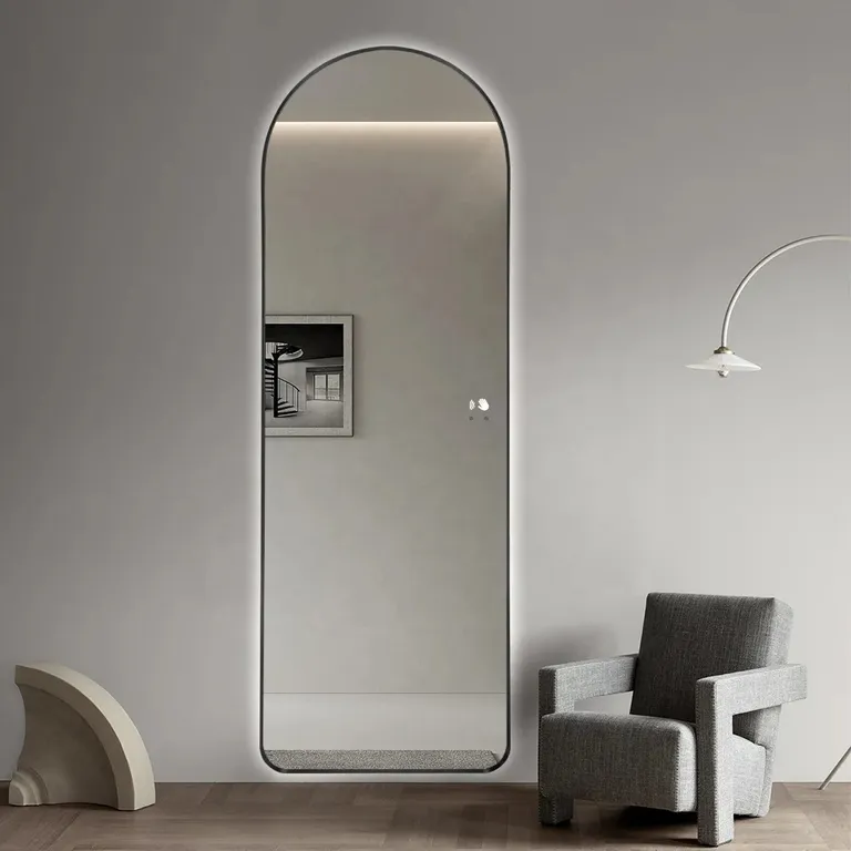 Arched Aluminium Framed Full Length Dressing Mirror