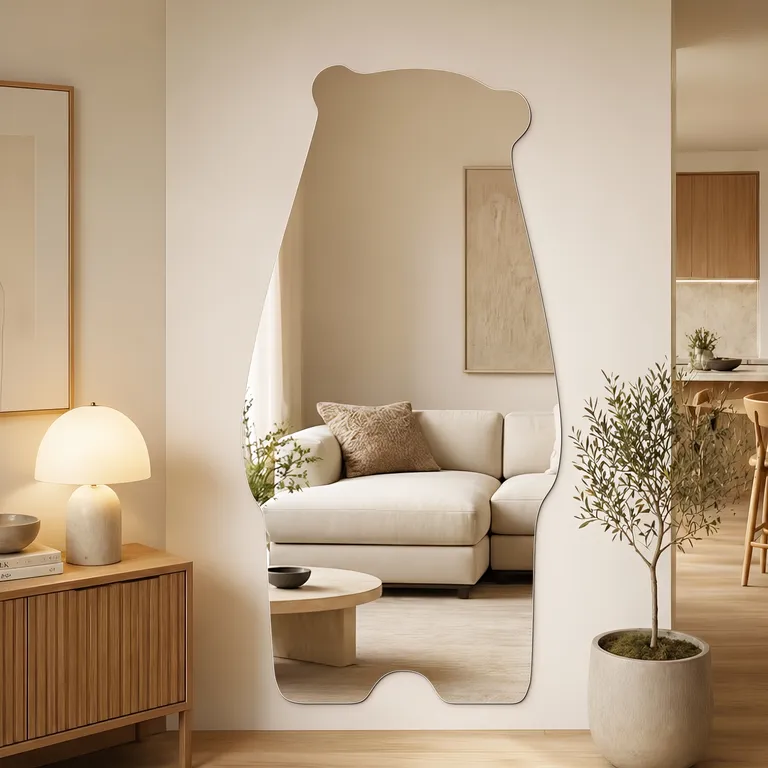 Bear Shaped Irregular Full Length Floor Mirror
