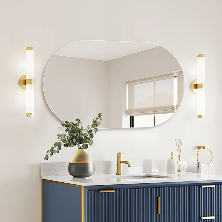 Capsule Stadium-Shaped Wall-Mounted Bathroom Mirror