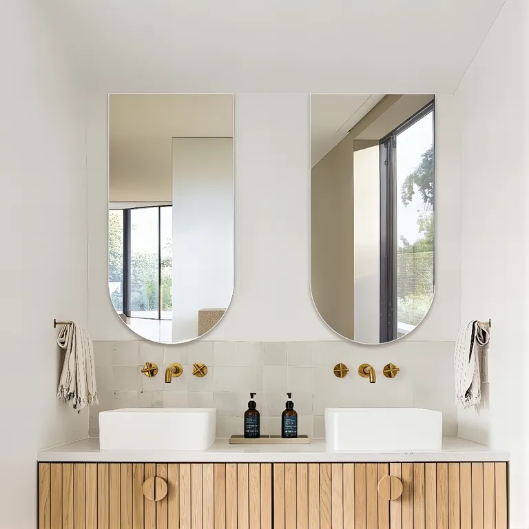Frameless Arch Wall-Mounted Bathroom Mirror