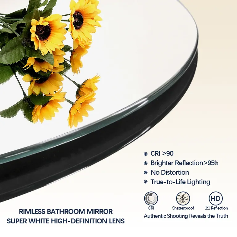 Frameless Arch Wall-Mounted Bathroom Mirror