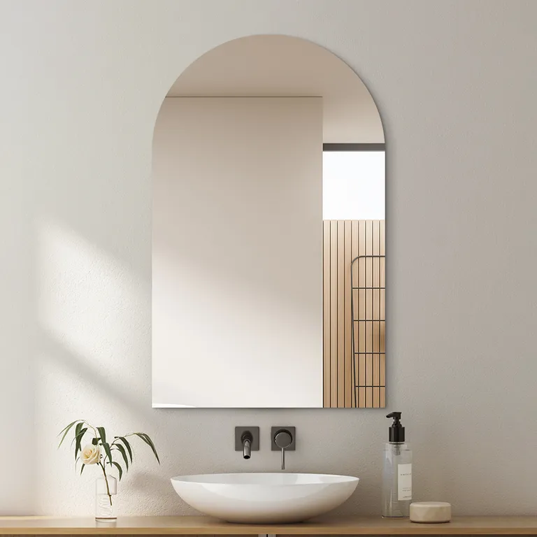 Frameless Arch Wall-Mounted Bathroom Mirror