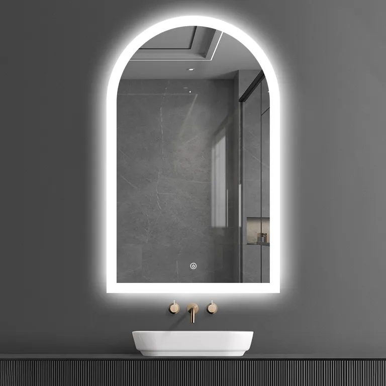 מראת LED קשתית חלבית לאמבטיה