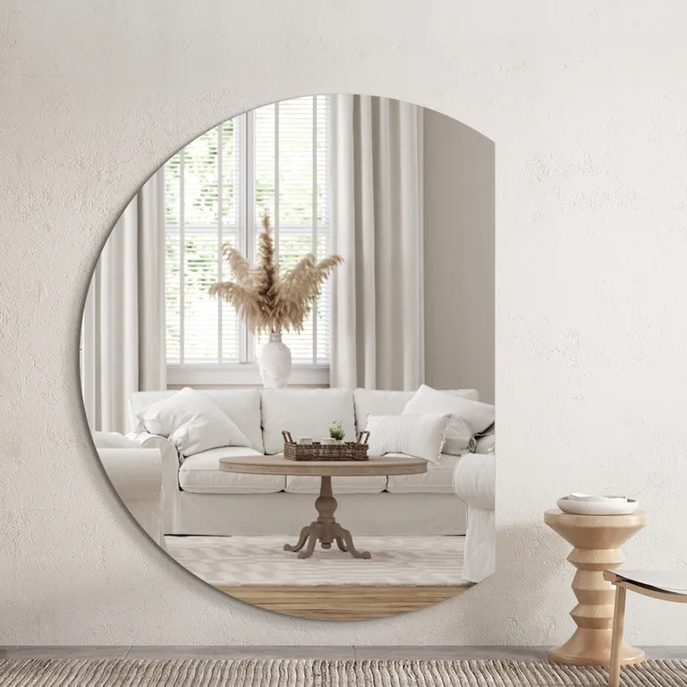 Half Moon Shaped Frameless Mirror