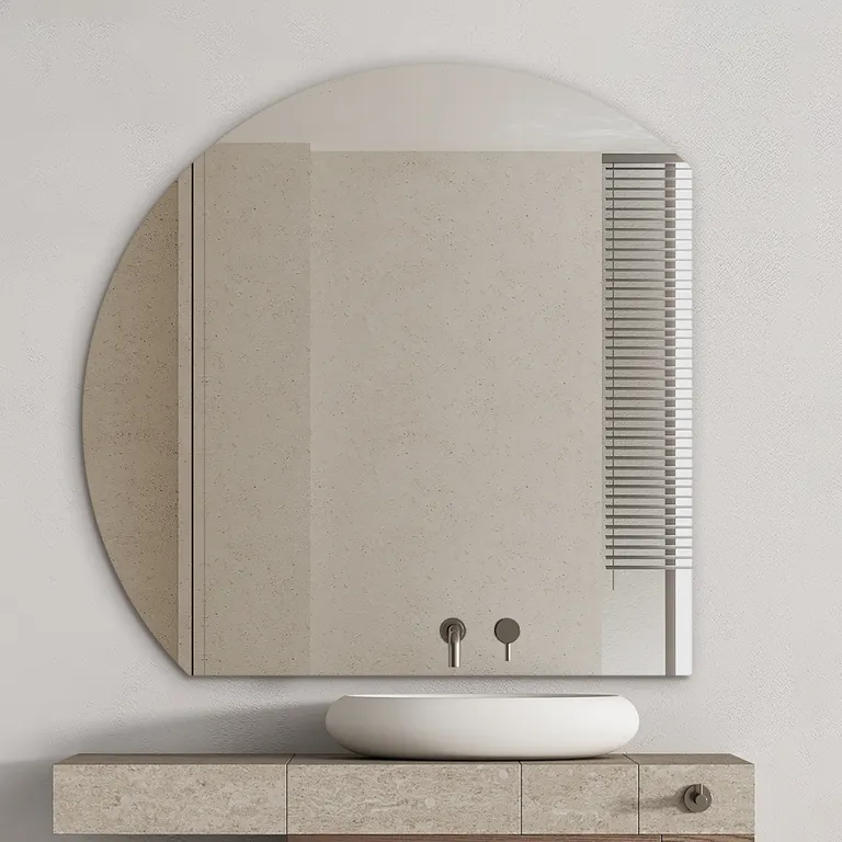Irregular Left Arch Frameless Wall Mirror