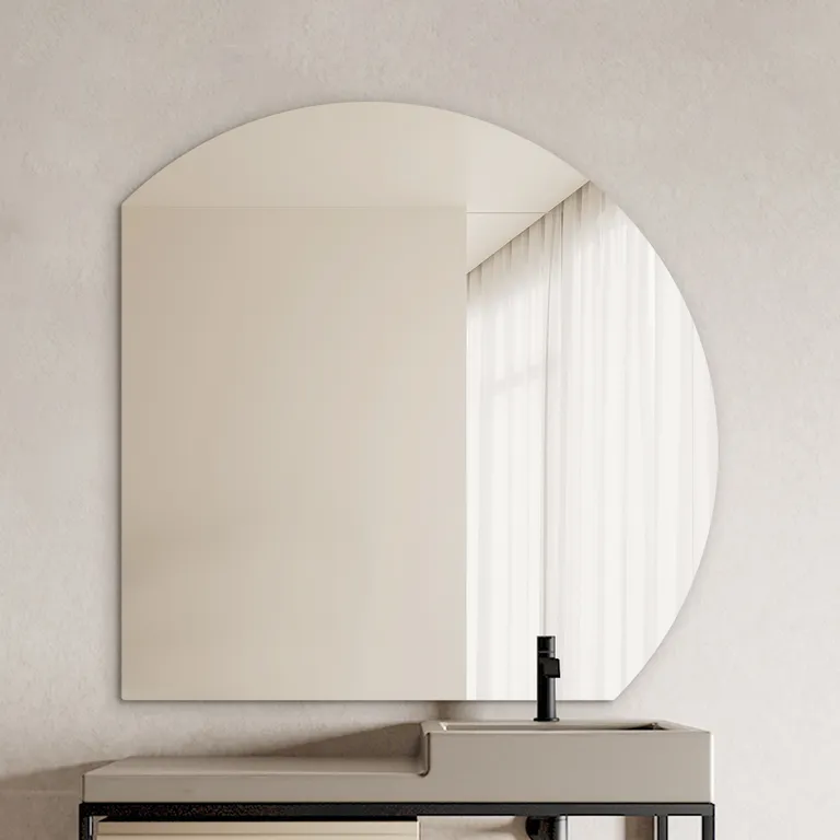 Irregular Left Arch Frameless Wall Mirror