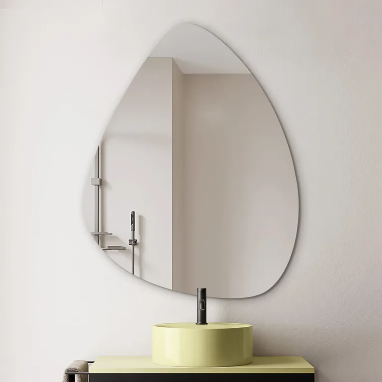 Irregular Teardrop Frameless Wall Mirror