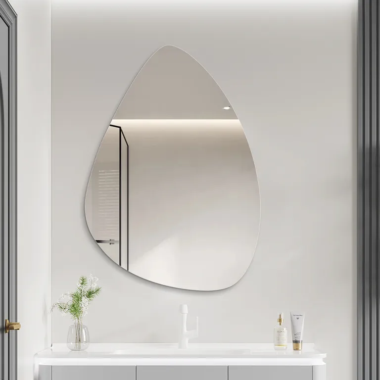Irregular Teardrop Frameless Wall Mirror