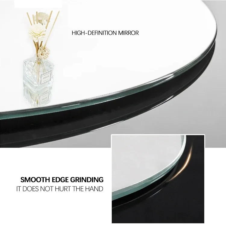 Minimalist Frameless Round Wall-Mounted Bathroom Mirror