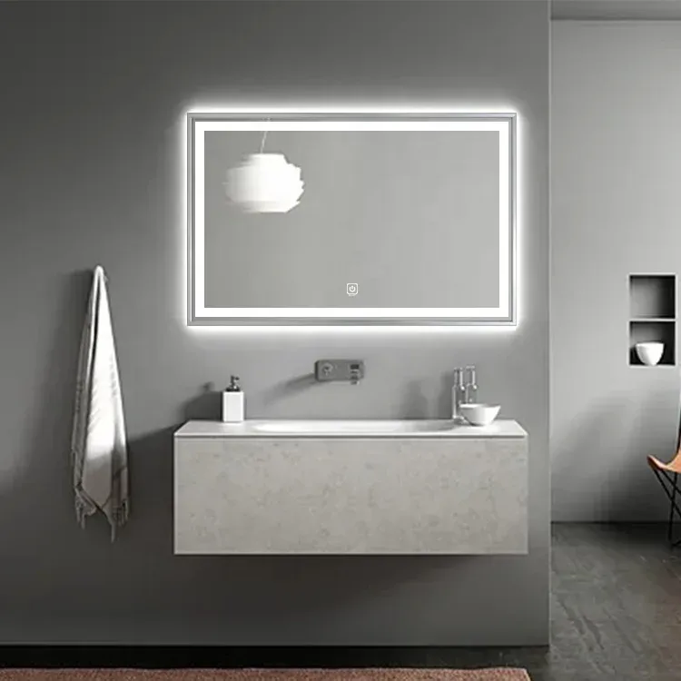 Modern Black Framed Smart LED Bathroom Mirror