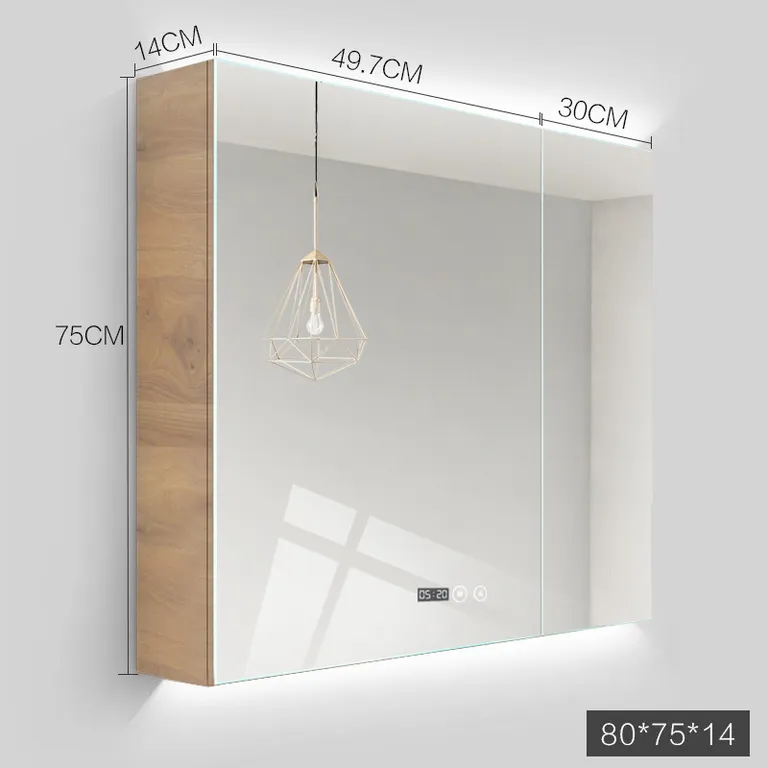Dreitüriger hinterleuchteter smarter LED-Badspiegelschrank